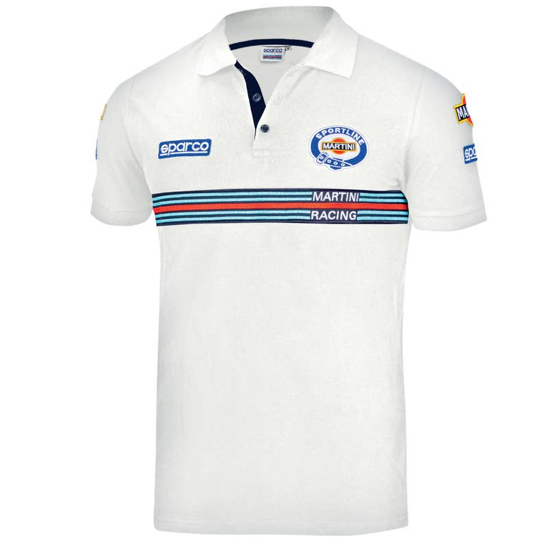 Polo Replica Patches Martini Racing Homem