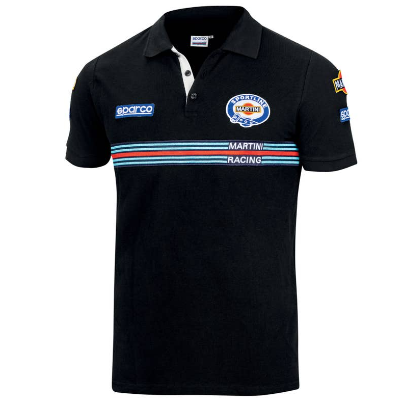 Polo Replica Patches Martini Racing Homem