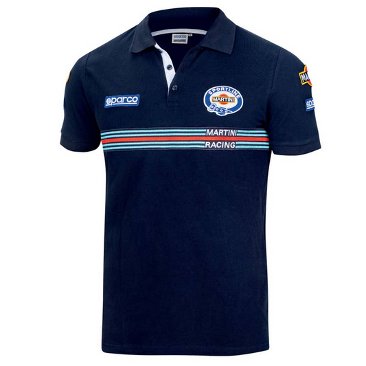 Polo Replica Patches Martini Racing Homem