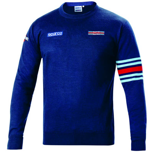 Cotton Crewneck Sweater Martini Racing